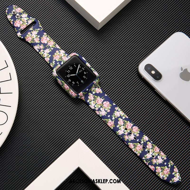 Futerał Apple Watch Series 1 Silikonowe Ochraniacz Czarny Modna Marka Drukowana Pokrowce Tanie