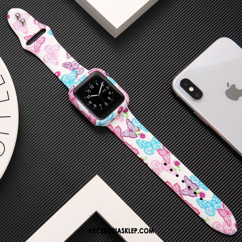 Futerał Apple Watch Series 1 Silikonowe Ochraniacz Czarny Modna Marka Drukowana Pokrowce Tanie