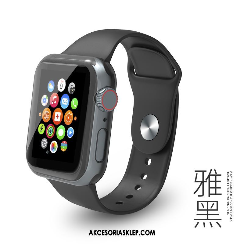 Futerał Apple Watch Series 4 Moda Osobowość Sportowe Czarny Silikonowe Etui Sklep