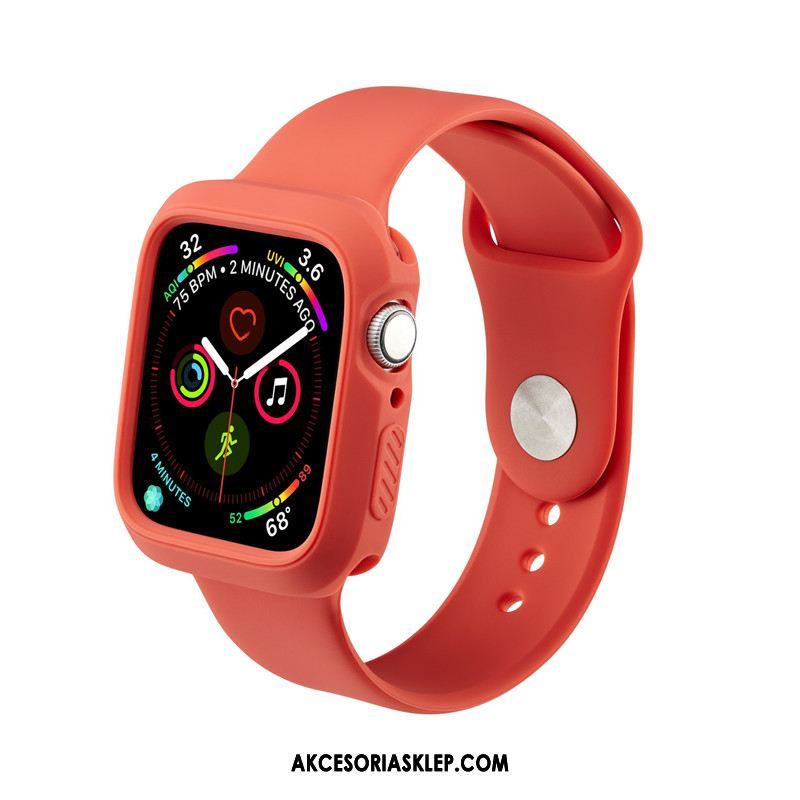 Futerał Apple Watch Series 4 Wodoodporny Ochraniacz Czerwony Silikonowe Osobowość Etui Tanie