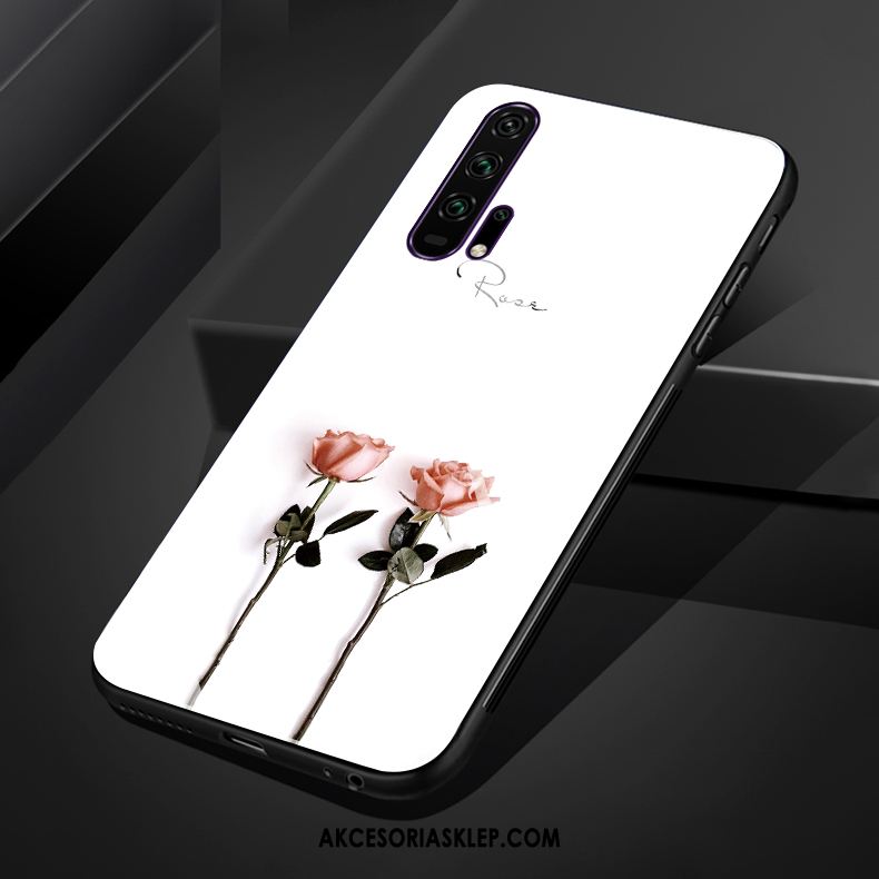 Futerał Honor 20 Pro Miękki Różowy Silikonowe Sztuka Kwiaty Etui Sprzedam