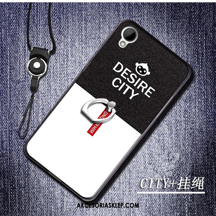 Futerał Htc Desire 825 Telefon Komórkowy Miękki Anti-fall Czarny Ring Pokrowce Online