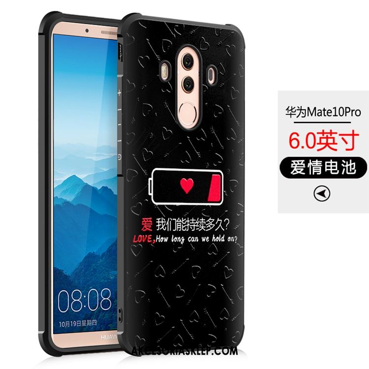 Futerał Huawei Mate 10 Pro Miękki Telefon Komórkowy Czarny Relief Etui Tanie