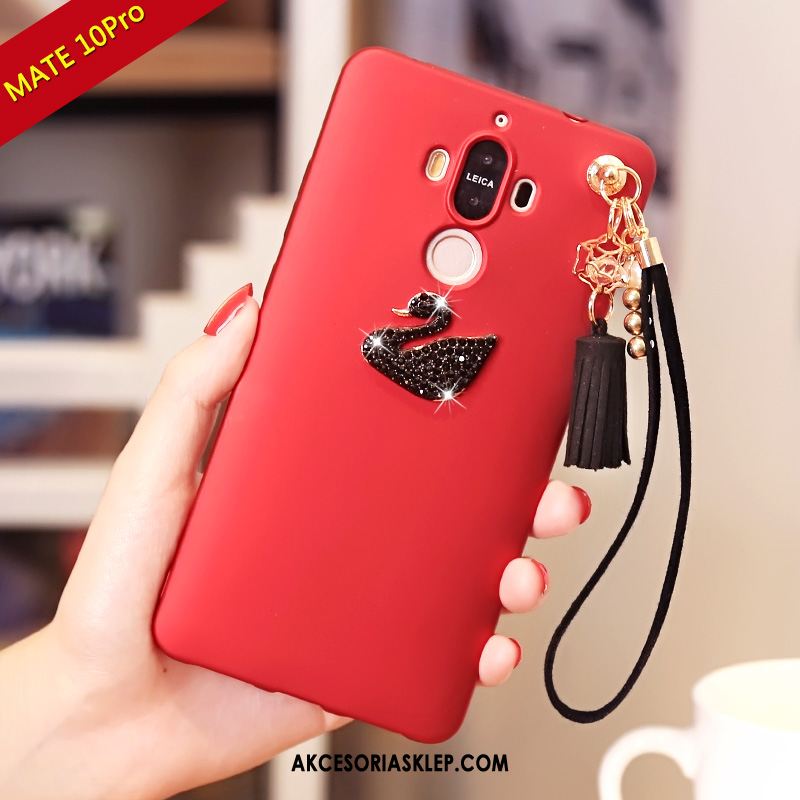Futerał Huawei Mate 10 Pro Z Kryształkami Miękki Telefon Komórkowy Czerwony Etui Sklep