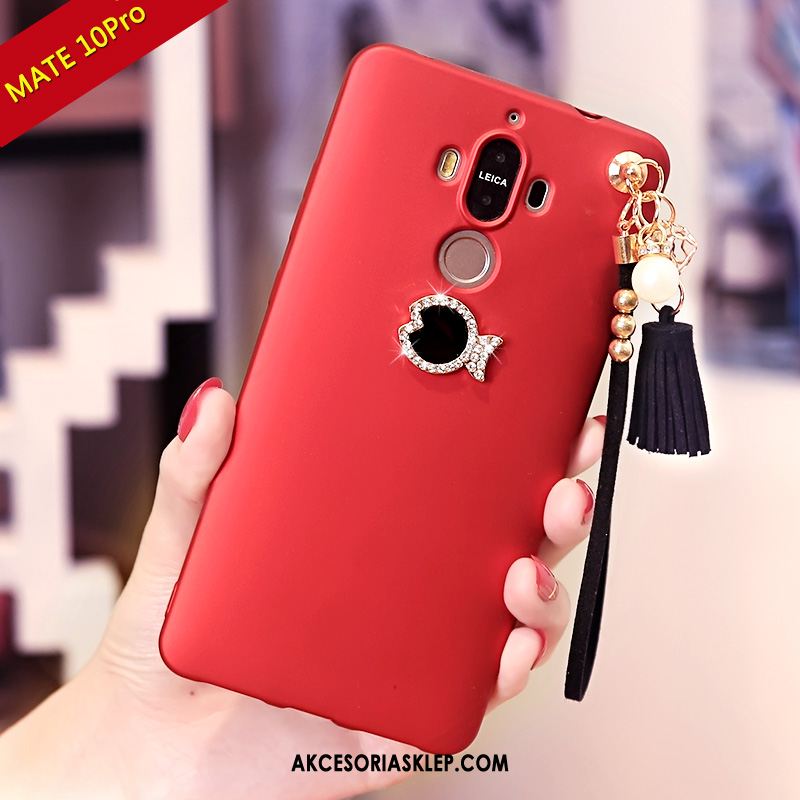 Futerał Huawei Mate 10 Pro Z Kryształkami Miękki Telefon Komórkowy Czerwony Etui Sklep