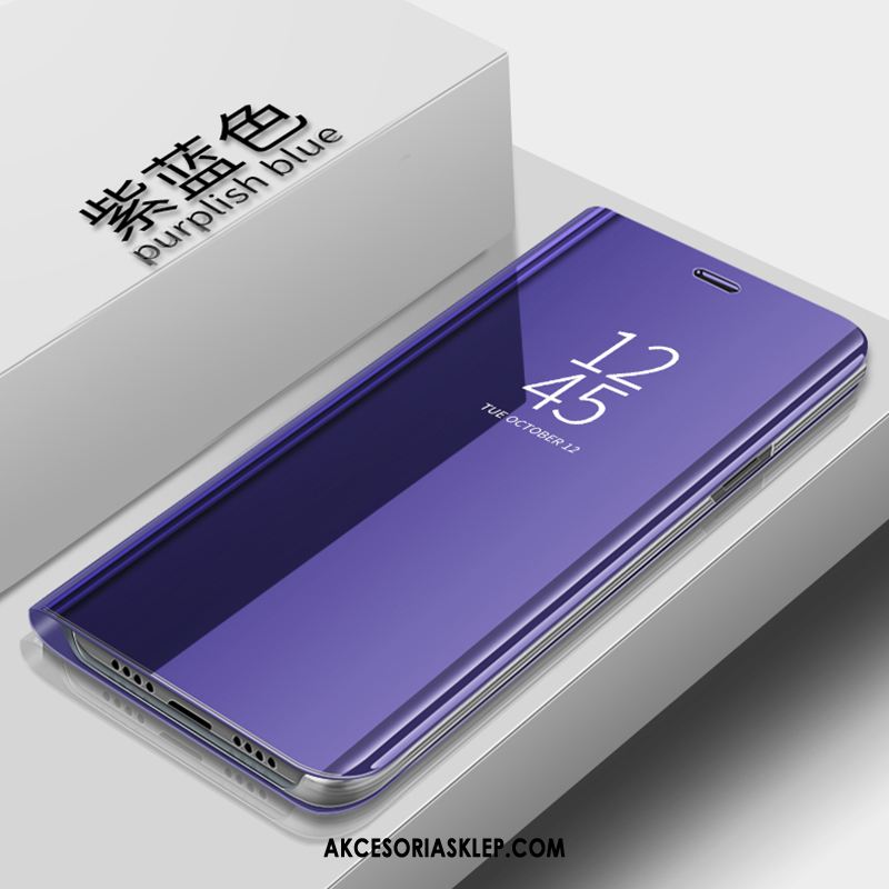 Futerał Huawei Mate 20 X Skórzany Futerał Purpurowy Lustro Telefon Komórkowy Etui Sprzedam