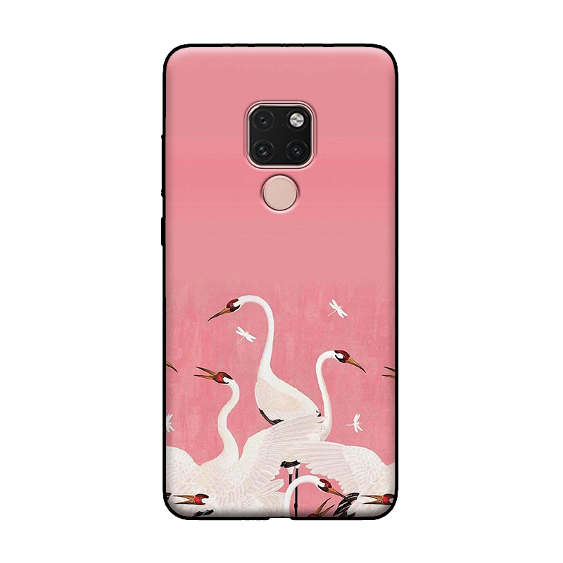 Futerał Huawei Mate 20 X Telefon Komórkowy Sztuka Silikonowe Różowe Miękki Etui Sklep