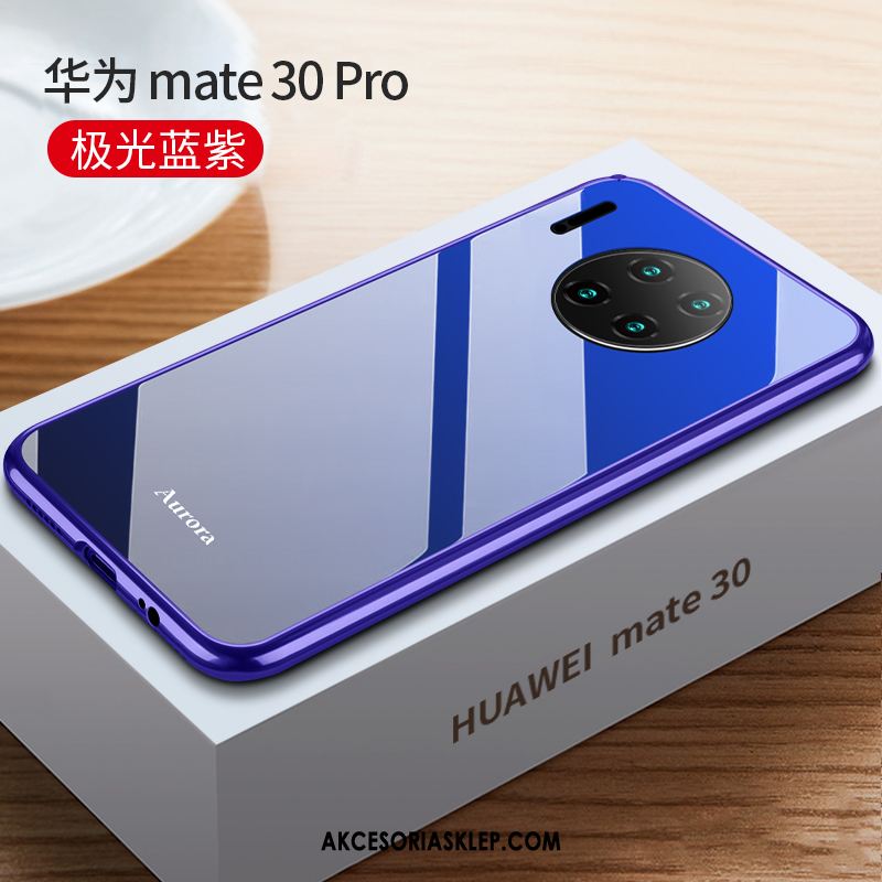 Futerał Huawei Mate 30 Pro Szkło Metal Wysoki Koniec Cienkie Czarny Obudowa Sklep