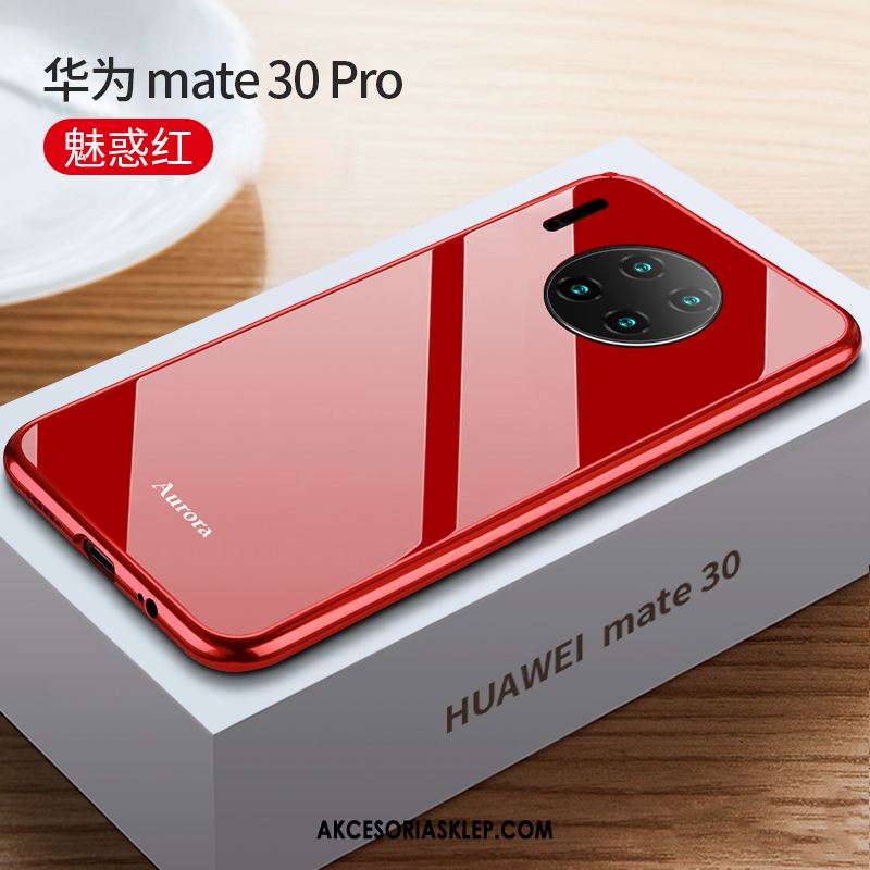 Futerał Huawei Mate 30 Pro Szkło Metal Wysoki Koniec Cienkie Czarny Obudowa Sklep