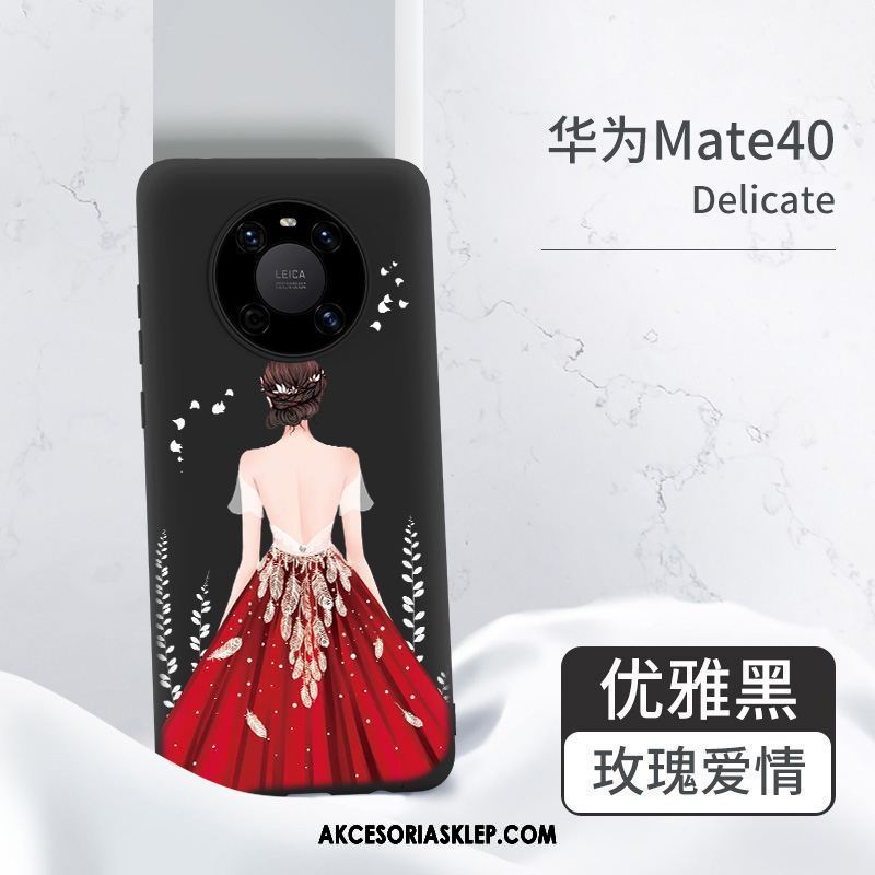 Futerał Huawei Mate 40 Silikonowe Czarny Nowy Telefon Komórkowy Anti-fall Obudowa Kupię