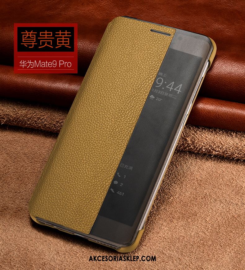 Futerał Huawei Mate 9 Pro Prawdziwa Skóra Czarny Ochraniacz Telefon Komórkowy Skórzany Futerał Obudowa Sprzedam