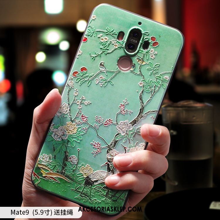 Futerał Huawei Mate 9 Telefon Komórkowy Relief Miękki Zielony Obudowa Sklep