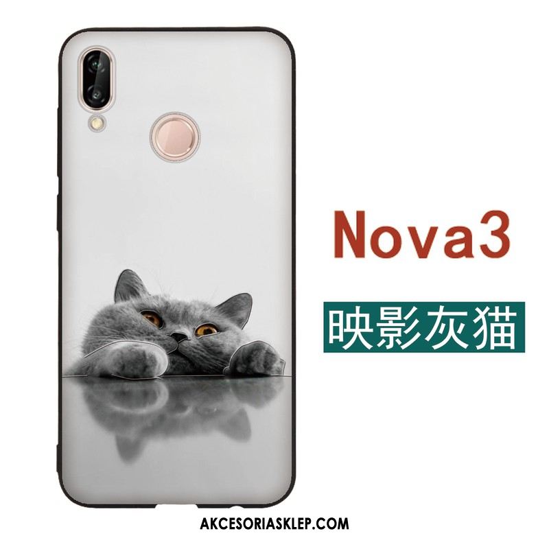 Futerał Huawei Nova 3 Kreatywne Relief Wiatr Czarny Moda Etui Kup