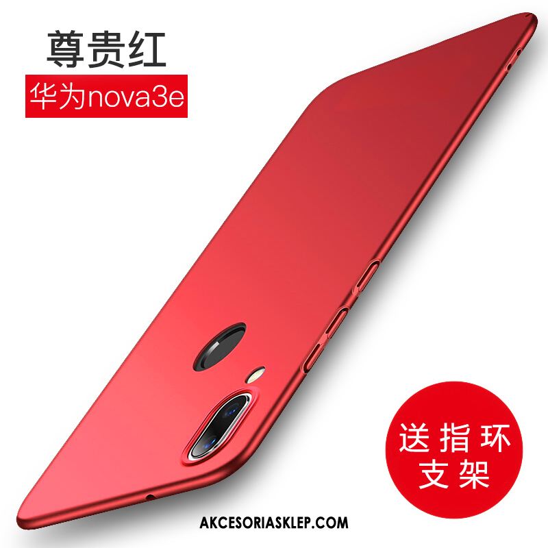 Futerał Huawei Nova 3e Anti-fall Nubuku Ochraniacz Czerwony Cienkie Etui Sprzedam