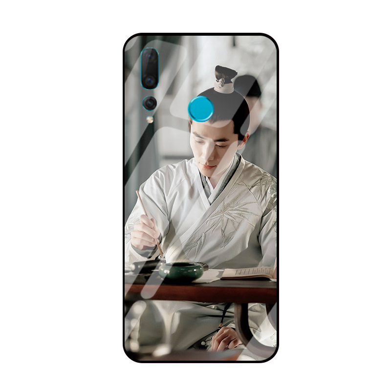 Futerał Huawei P Smart+ 2019 Lustro Anti-fall Telefon Komórkowy Szkło Hartowane Niebieski Obudowa Sklep