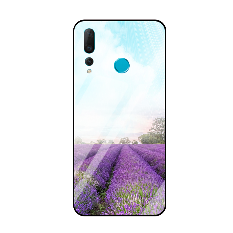 Futerał Huawei P Smart+ 2019 Telefon Komórkowy Lustro Szkło Anti-fall Sceneria Pokrowce Online