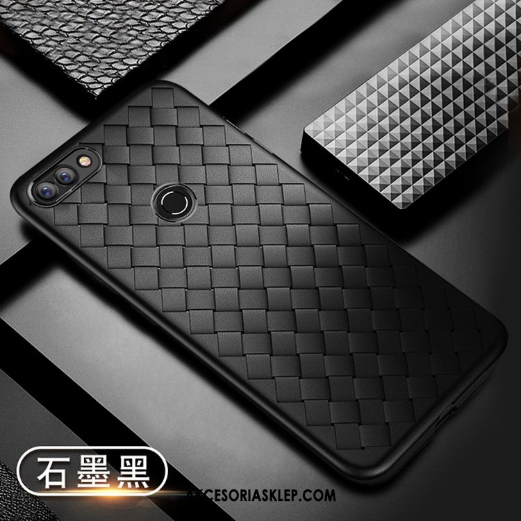 Futerał Huawei P Smart Chłodzenie Czarny Skórzany Futerał Przeplatane Telefon Komórkowy Obudowa Tanie