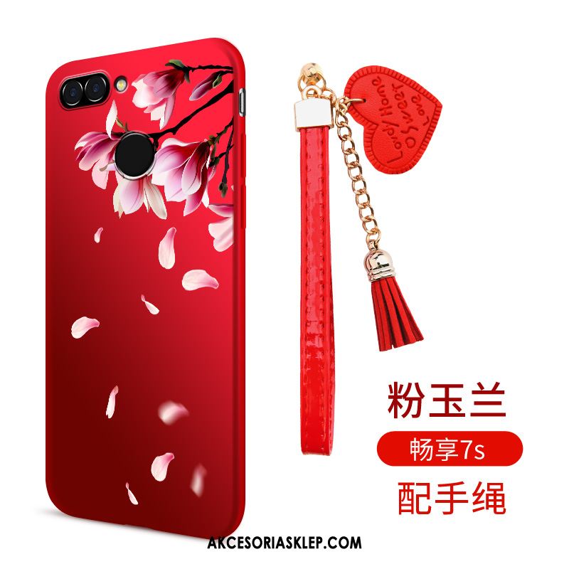 Futerał Huawei P Smart Silikonowe Czerwony Anti-fall Telefon Komórkowy Miękki Obudowa Tanie