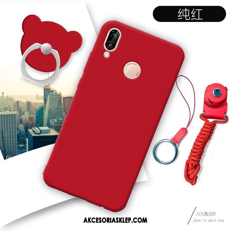 Futerał Huawei P Smart+ Wiszące Ozdoby Miękki Telefon Komórkowy Ochraniacz Czerwony Obudowa Tanie