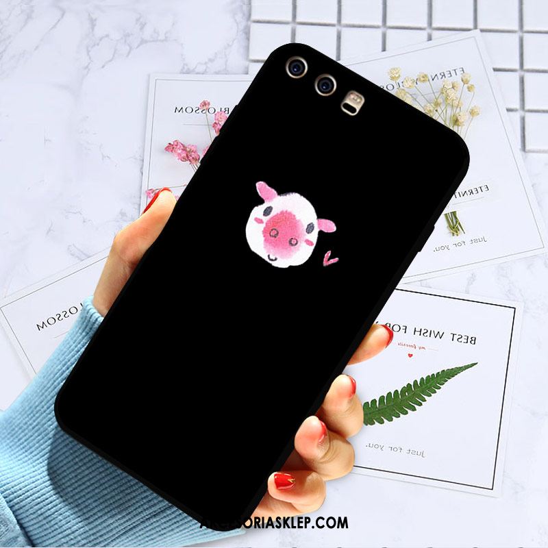 Futerał Huawei P10 Plus Relief Czarny Piękny Różowe Kreskówka Obudowa Kup