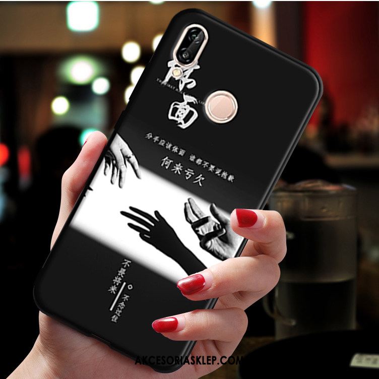 Futerał Huawei P20 Lite Czarny Anti-fall Miękki Telefon Komórkowy Silikonowe Pokrowce Tanie