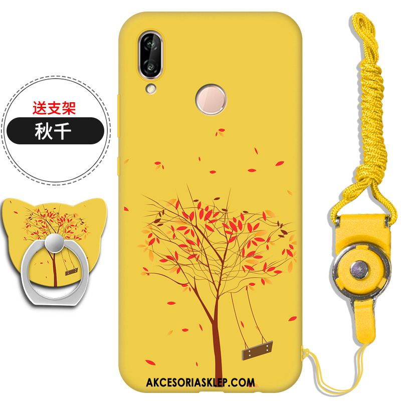 Futerał Huawei P20 Lite Żółty Młodzież Miękki Telefon Komórkowy Wiszące Ozdoby Pokrowce Tanie