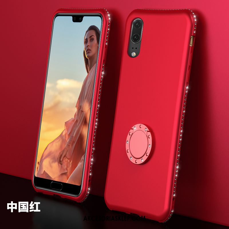 Futerał Huawei P20 Pro Miękki Rhinestone Proszek Czerwony Telefon Komórkowy Pokrowce Sklep