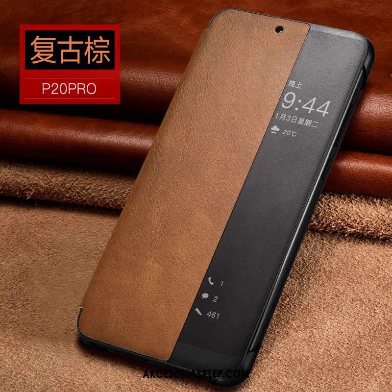 Futerał Huawei P20 Pro Prawdziwa Skóra Telefon Komórkowy Skórzany Futerał Pokrowce Sklep