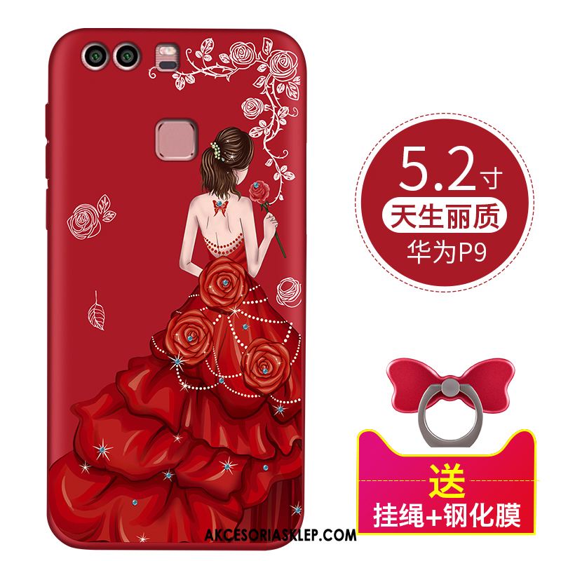 Futerał Huawei P9 Telefon Komórkowy Czerwony Nubuku All Inclusive Silikonowe Pokrowce Online