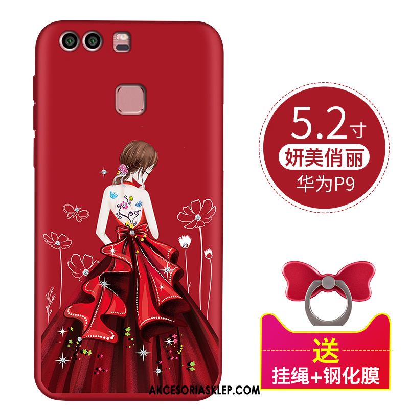 Futerał Huawei P9 Telefon Komórkowy Czerwony Nubuku All Inclusive Silikonowe Pokrowce Online