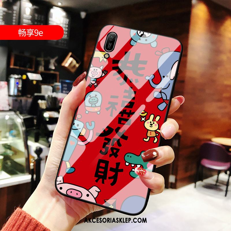 Futerał Huawei Y6 2019 Telefon Komórkowy Piękny Szkło Czerwony Netto Trudno Obudowa Sklep