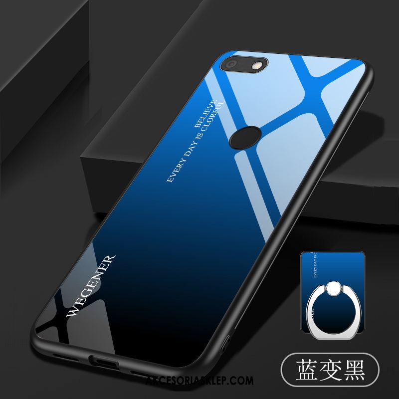 Futerał Huawei Y6 Pro 2017 Niebieski Telefon Komórkowy Gradient Szkło Hartowane Filmy Obudowa Tanie