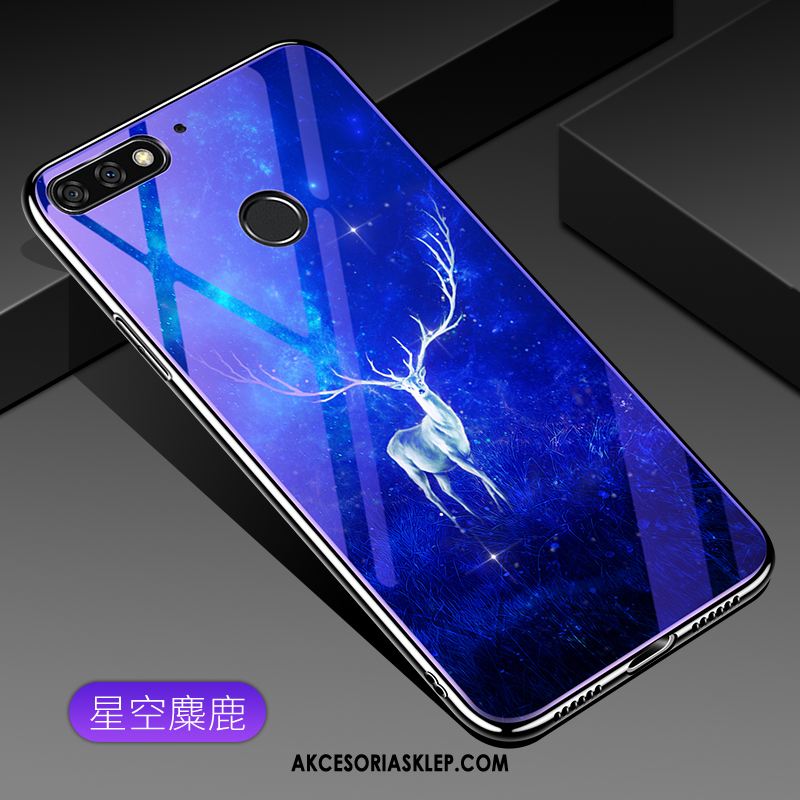Futerał Huawei Y7 2018 Niebieski Purpurowy Poszycie Ochraniacz Telefon Komórkowy Pokrowce Online