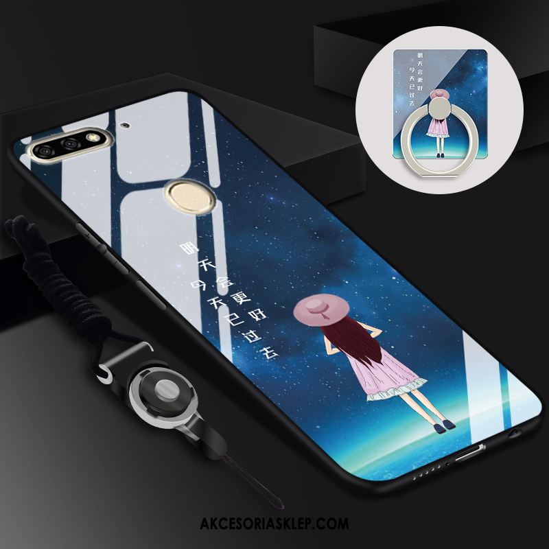Futerał Huawei Y7 2018 Szkło Hartowane Telefon Komórkowy Filmy Wiszące Ozdoby Czarny Pokrowce Na Sprzedaż