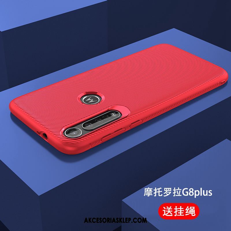 Futerał Moto G8 Plus Anti-fall Miękki Telefon Komórkowy Czerwony Pu Etui Oferta