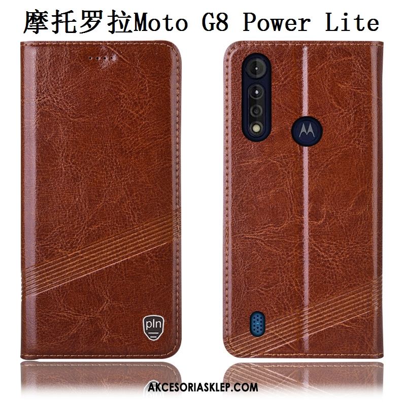Futerał Moto G8 Power Lite Ochraniacz Telefon Komórkowy Anti-fall Czarny Wzór Pokrowce Online