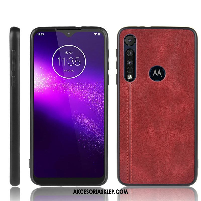 Futerał Motorola One Macro Czerwony Telefon Komórkowy Ochraniacz Bydło Trudno Etui Sklep