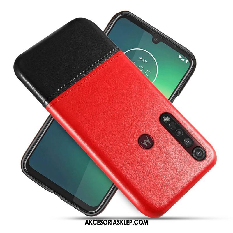 Futerał Motorola One Macro Telefon Komórkowy Skórzany Futerał Czarny Kreatywne Bicolored Obudowa Kup