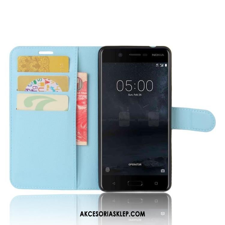 Futerał Nokia 5 Niebieski Ochraniacz Telefon Komórkowy Skórzany Futerał Karta Etui Sprzedam