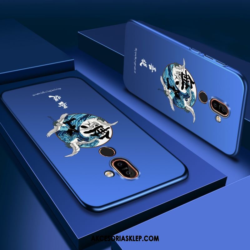 Futerał Nokia 7 Plus Telefon Komórkowy Osobowość Niebieski Nubuku Kreatywne Etui Tanie
