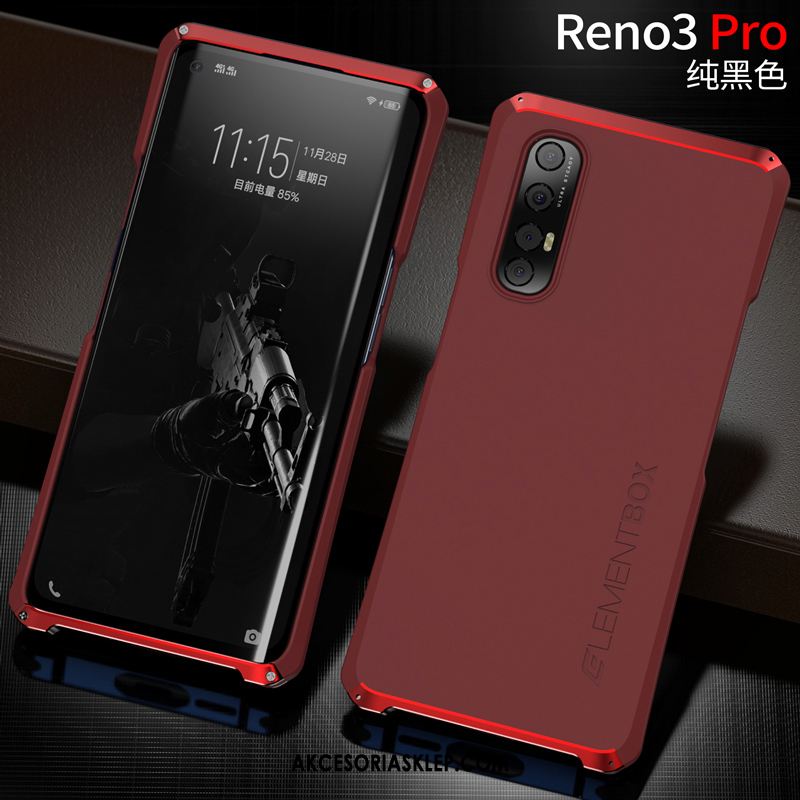 Futerał Oppo Reno 3 Pro Granica Metal Czerwony Netto Telefon Komórkowy Kreatywne Obudowa Kupię