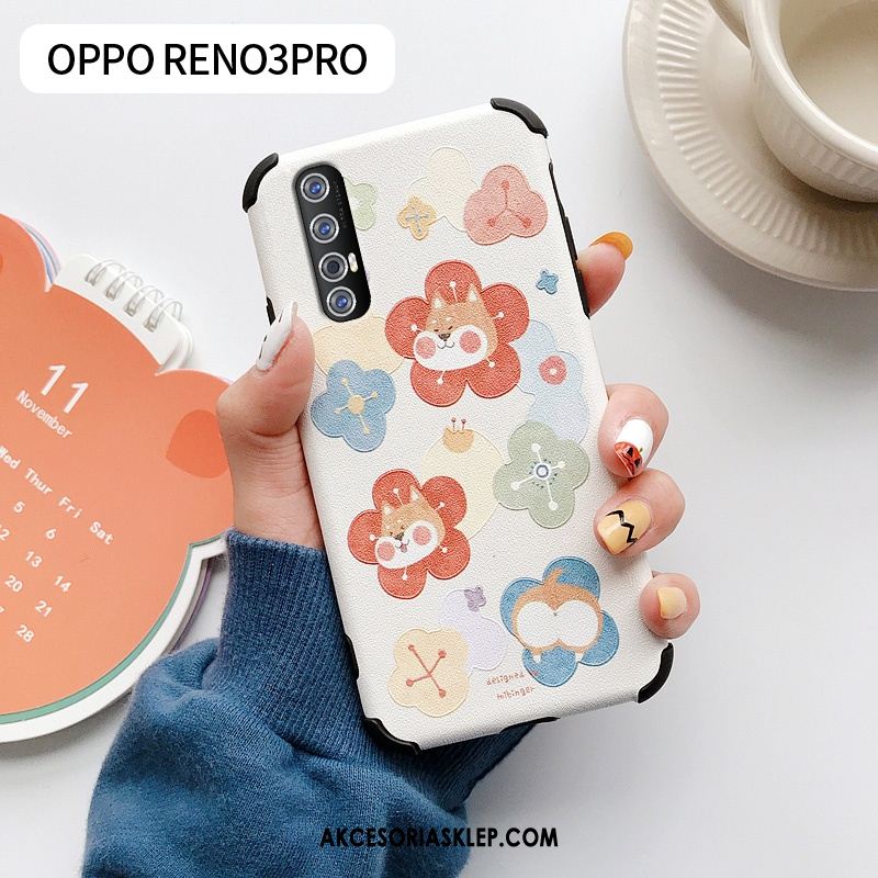 Futerał Oppo Reno 3 Pro Kreskówka All Inclusive Telefon Komórkowy Biały Anti-fall Obudowa Dyskont