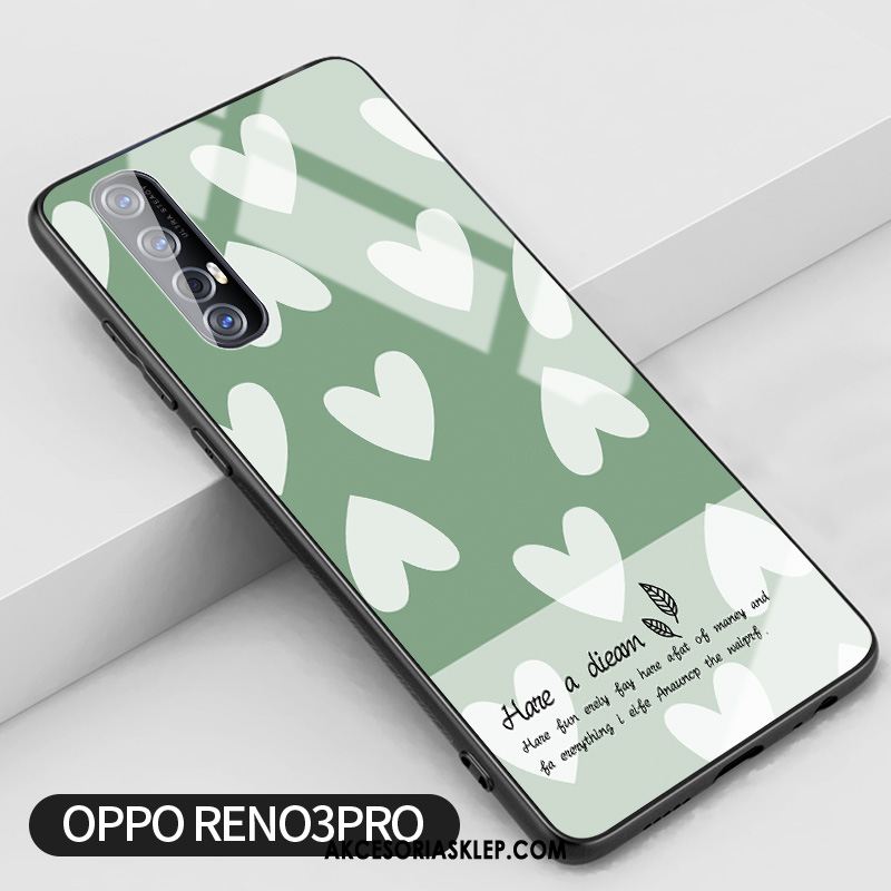 Futerał Oppo Reno 3 Pro Miłość Szkło Anti-fall Silikonowe Świeży Obudowa Sklep