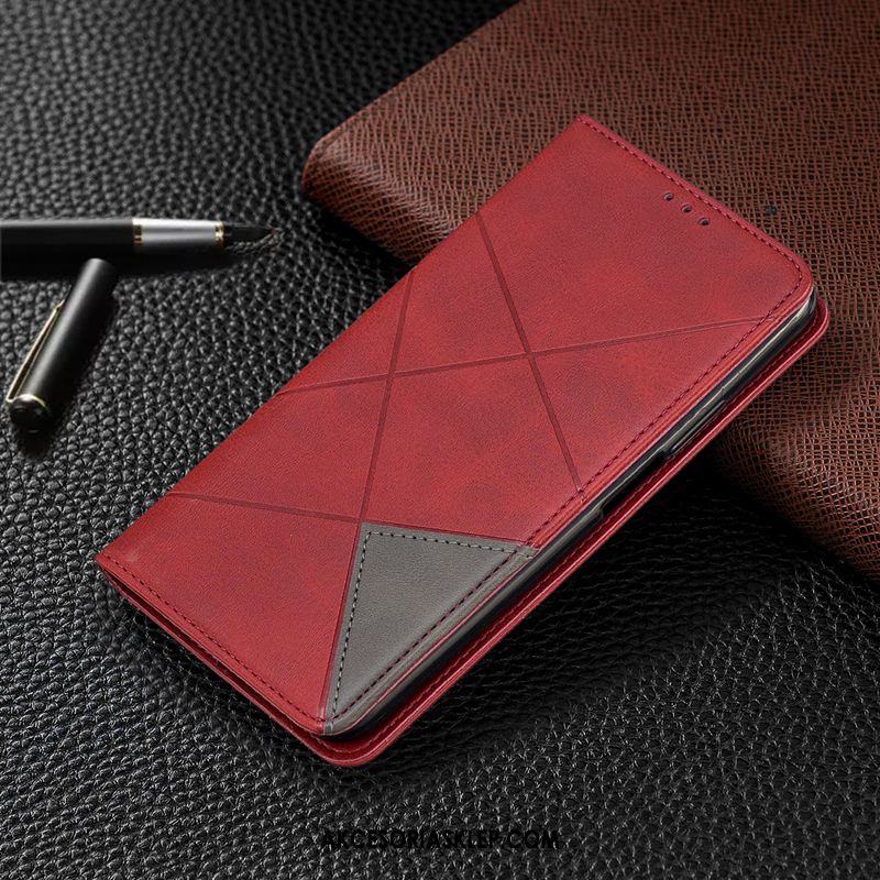 Futerał Redmi Note 9 Pro Karta Skórzany Futerał Portfel Czerwony Mały Obudowa Kup