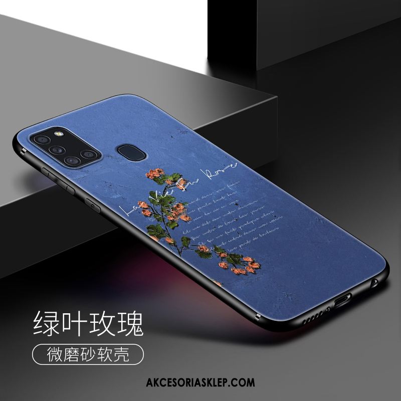 Futerał Samsung Galaxy A21s Gwiazda Miękki Telefon Komórkowy Kolor Nubuku Pokrowce Online