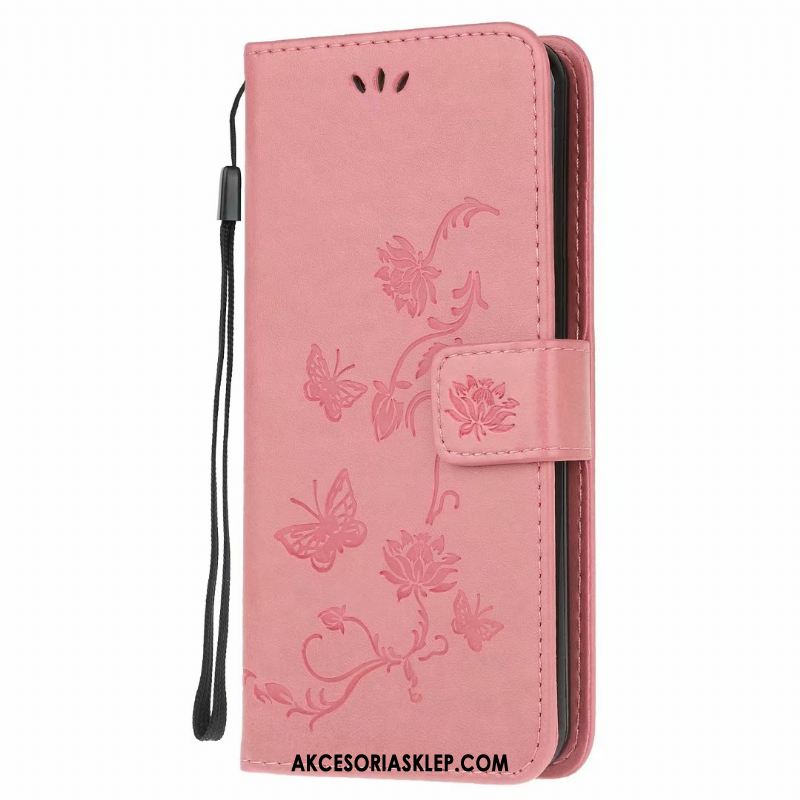 Futerał Samsung Galaxy A41 Telefon Komórkowy Klapa Kwiaty Różowe Skórzany Futerał Etui Sprzedam