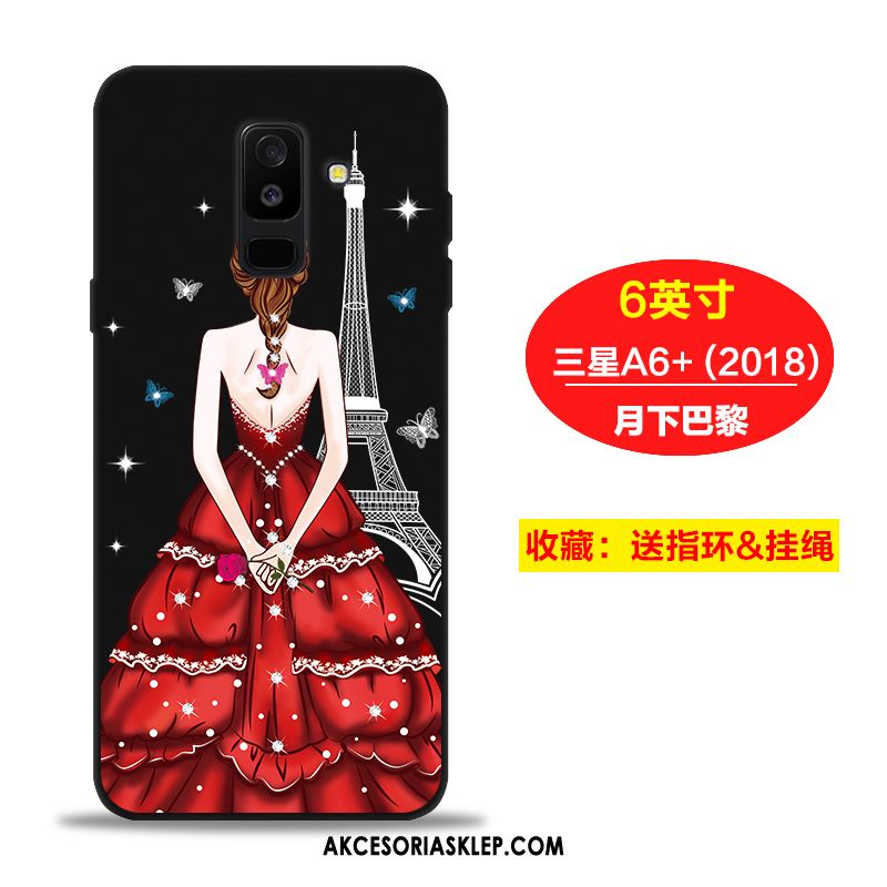 Futerał Samsung Galaxy A6+ Gwiazda Ochraniacz Silikonowe Czarny Różowy Obudowa Tanie