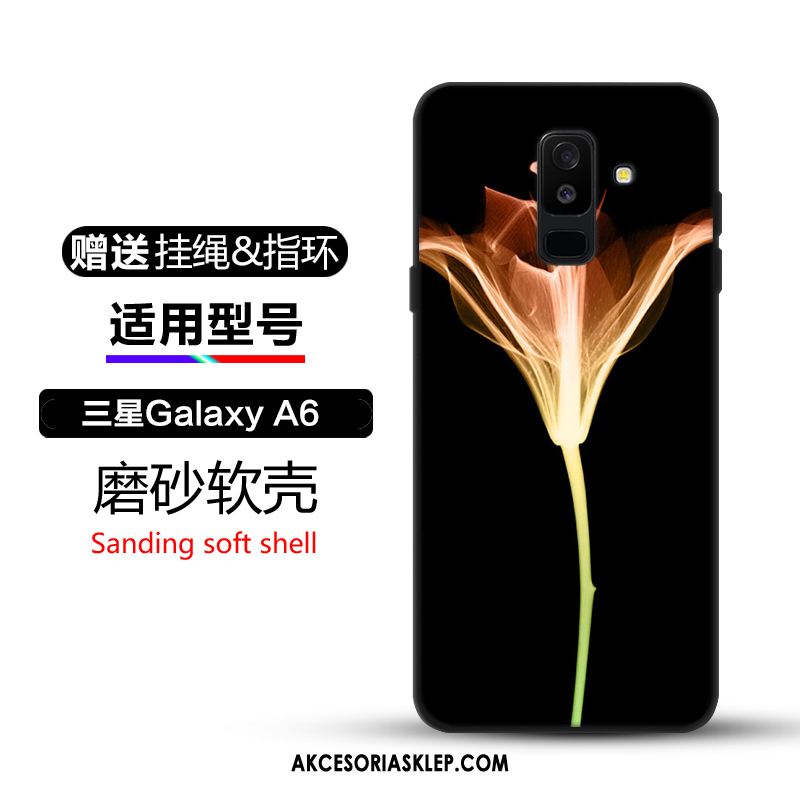 Futerał Samsung Galaxy A6+ Nubuku Anti-fall Czarny Gwiazda Ochraniacz Obudowa Sklep