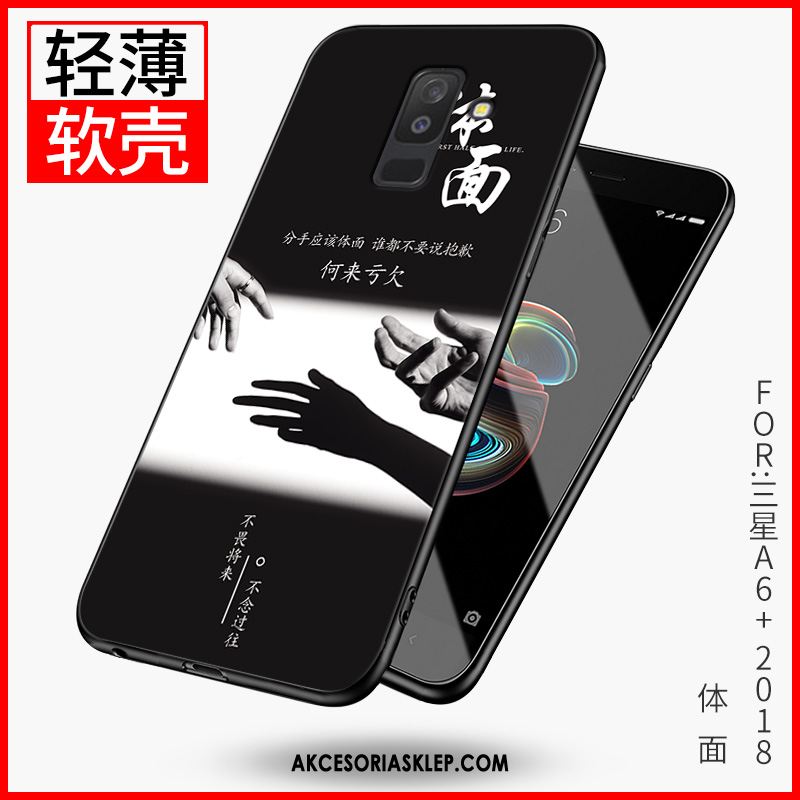 Futerał Samsung Galaxy A6+ Osobowość Ochraniacz Czarny Anti-fall Telefon Komórkowy Etui Sprzedam