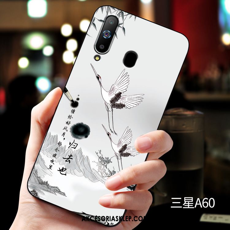 Futerał Samsung Galaxy A60 Anti-fall Miękki Czerwony Telefon Komórkowy Ochraniacz Etui Sklep